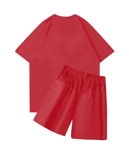 Nofs T Shirt And Shorts Two Piece Tracksuit – Red