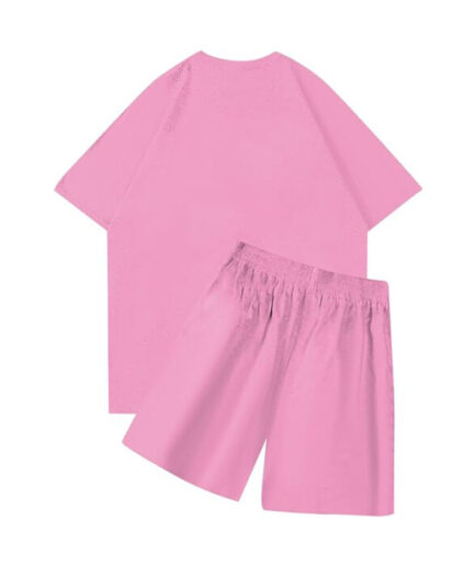 Nofs T shirt with Short Summer Tracksuit – Pink