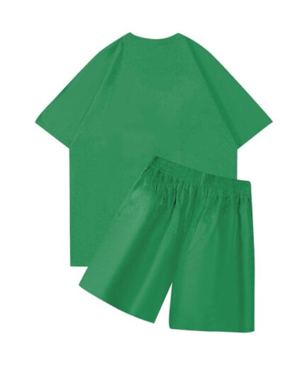 None Of Us Short With T shirt Summer Set – Green