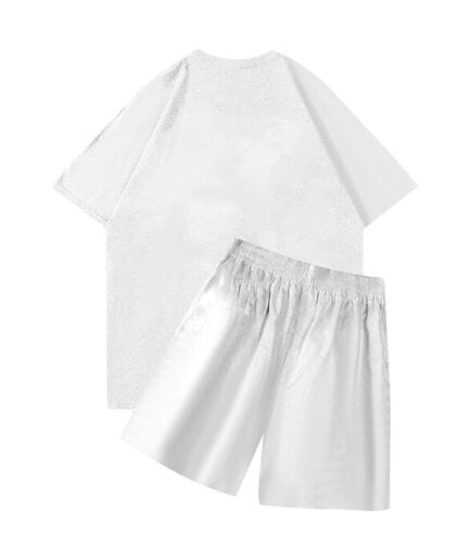 None of Us T shirt With Short Summer Set In White